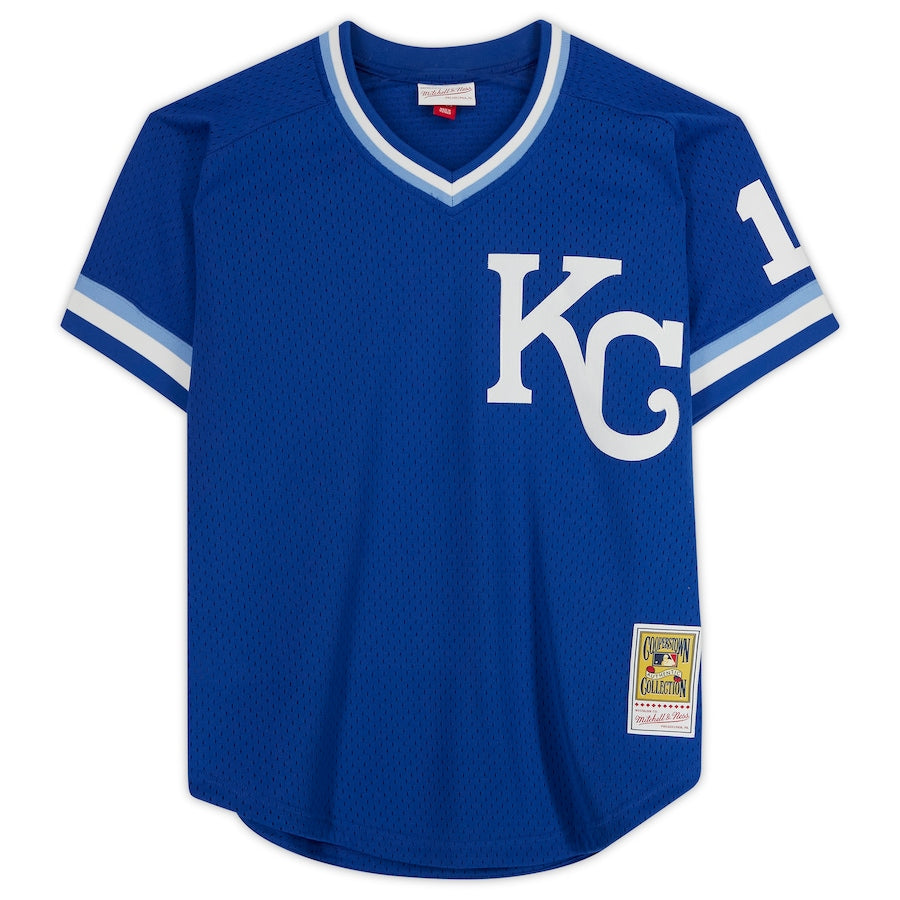 Men's Kansas City Royals Bo Jackson Mitchell & Ness Royal Cooperstown  Collection Big & Tall Mesh