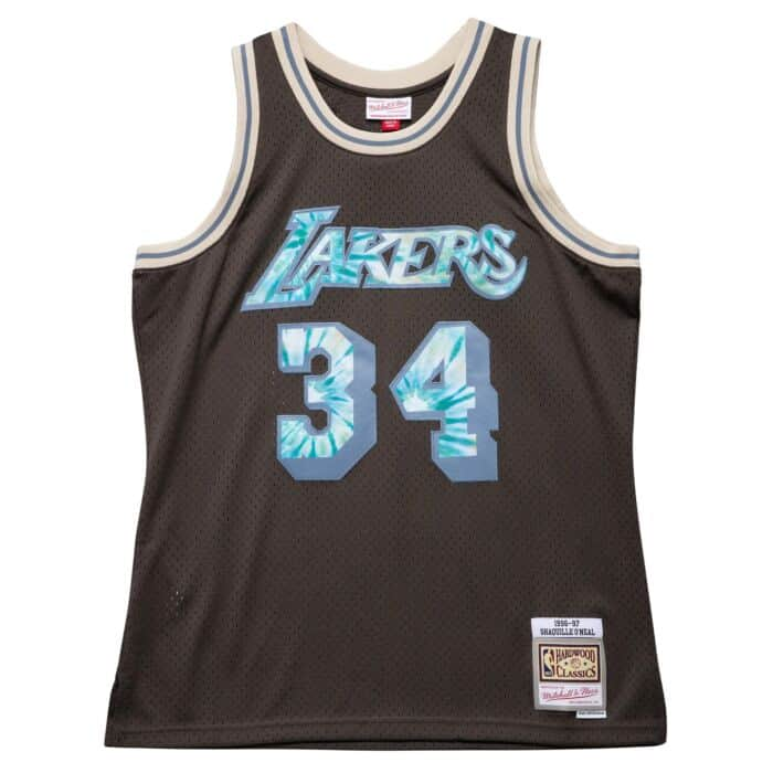 Mitchell and Ness - Los Angeles Lakers Mens NBA Fadeaway Swingman 1996 Shaquille O'Neal Jersey