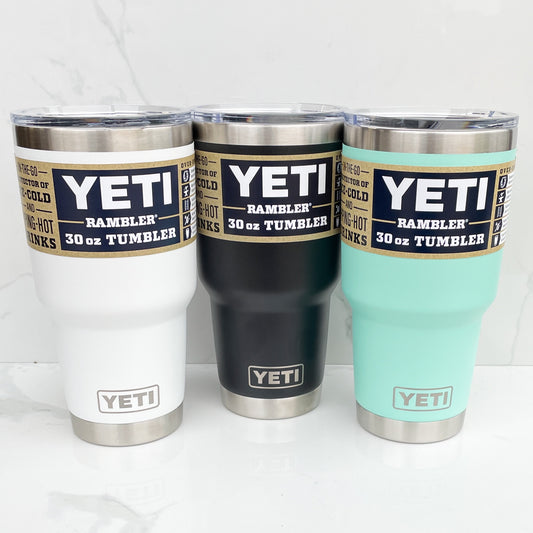 Michigan Wolverines YETI Laser Engraved 20 or 30 oz Black Tumbler