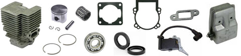 Kit Cilindro Pistone Segmenti Fasce Elastiche Pistone Anello Tenuta Paraolio Motore Cuscinetto Guarnizione Bobina Marmitta Carter Tagliasiepe ricambi LCVERDE.com