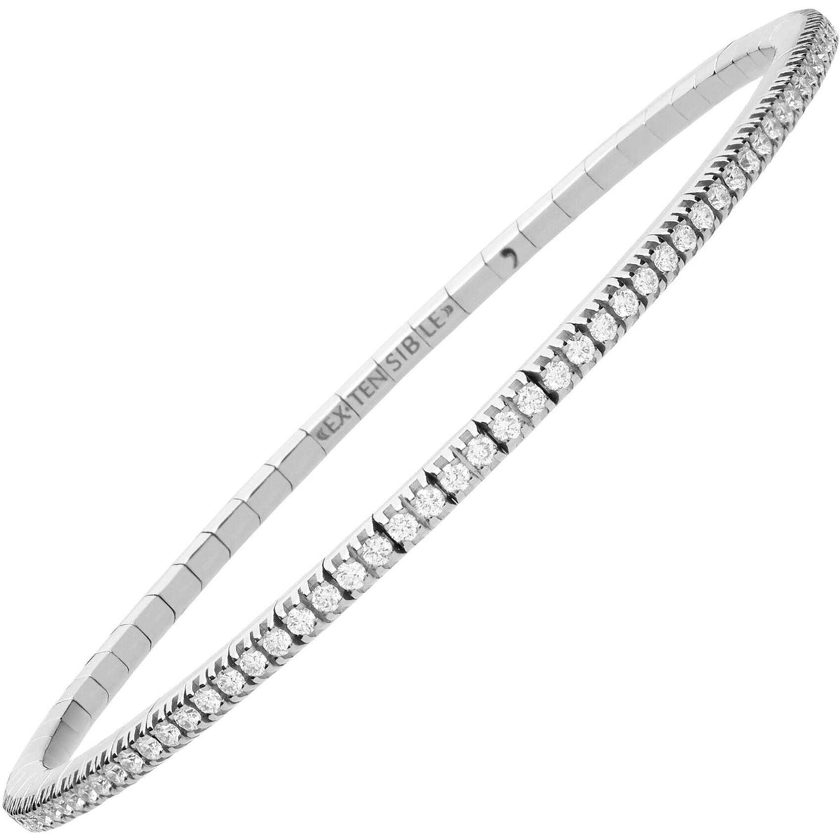 White Gold Diamond Stretch Tennis Bracelet