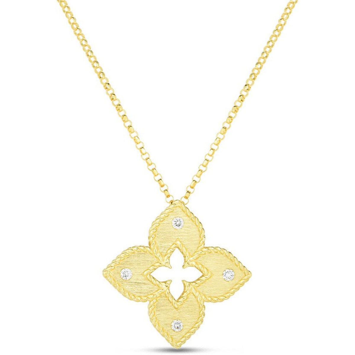 Roberto Coin 18K Yellow Gold Princess Flower Medium Pendant With Diamonds -  Wholsale Appliances and Electronics Store