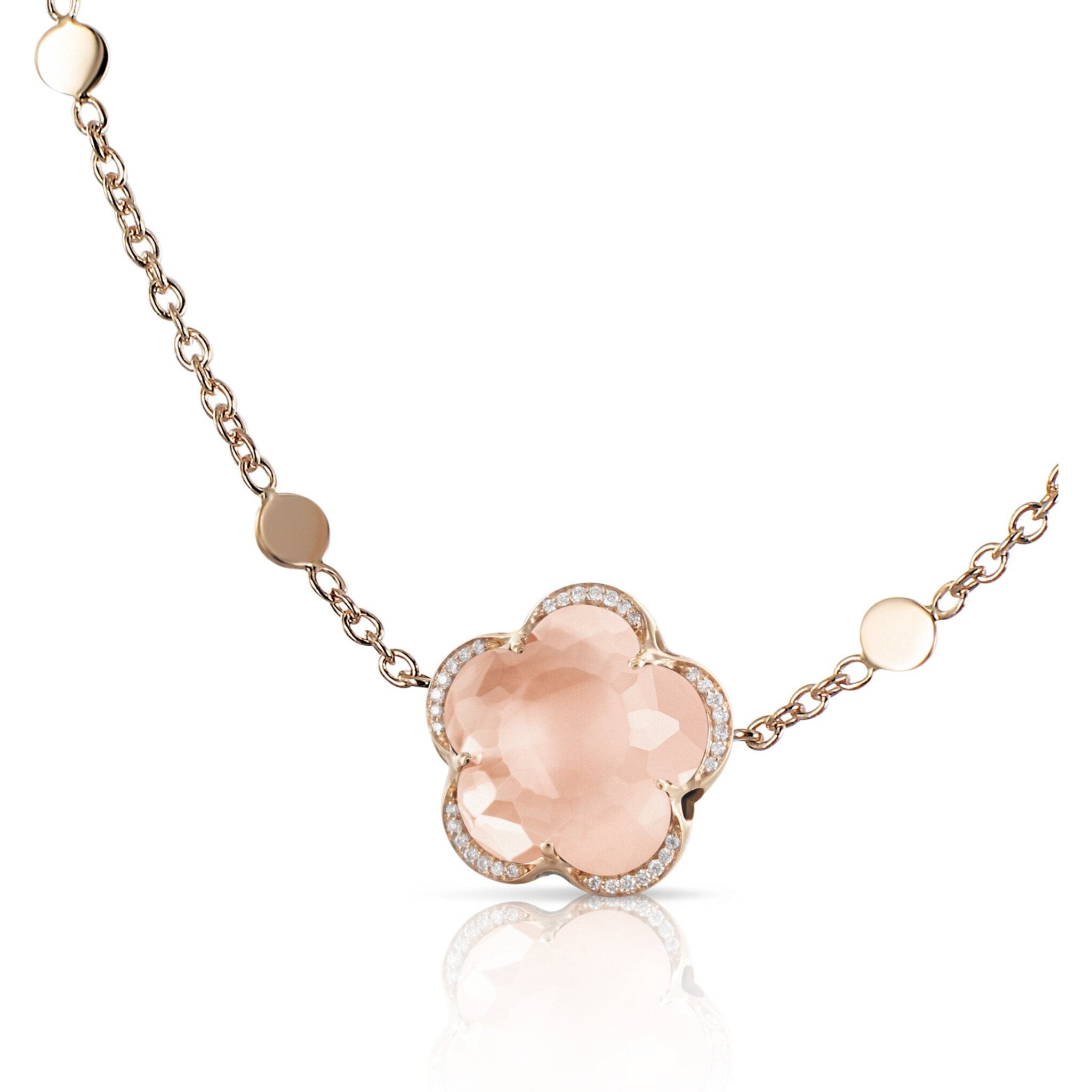 Pasquale Bruni - Bon Ton Sautoir Necklace Rose & White Quartz