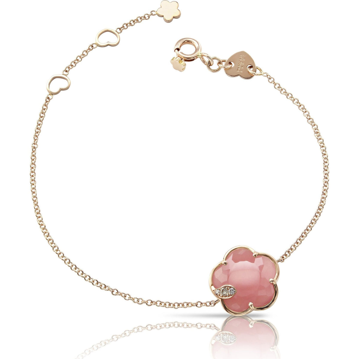 Piranesi Mosaique small pink sapphire & diamond flower bracelet