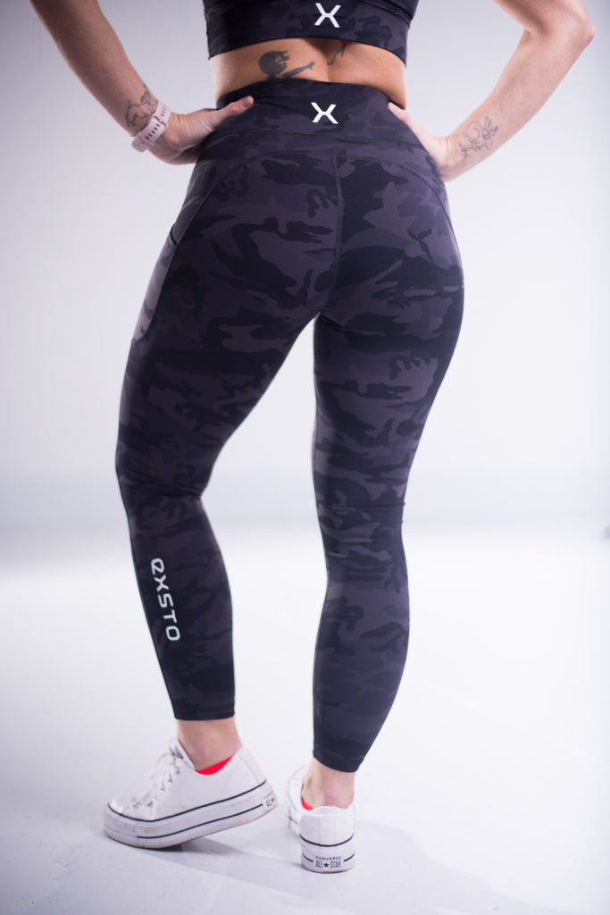 Evolve High Waisted Leggings - Lava Rock