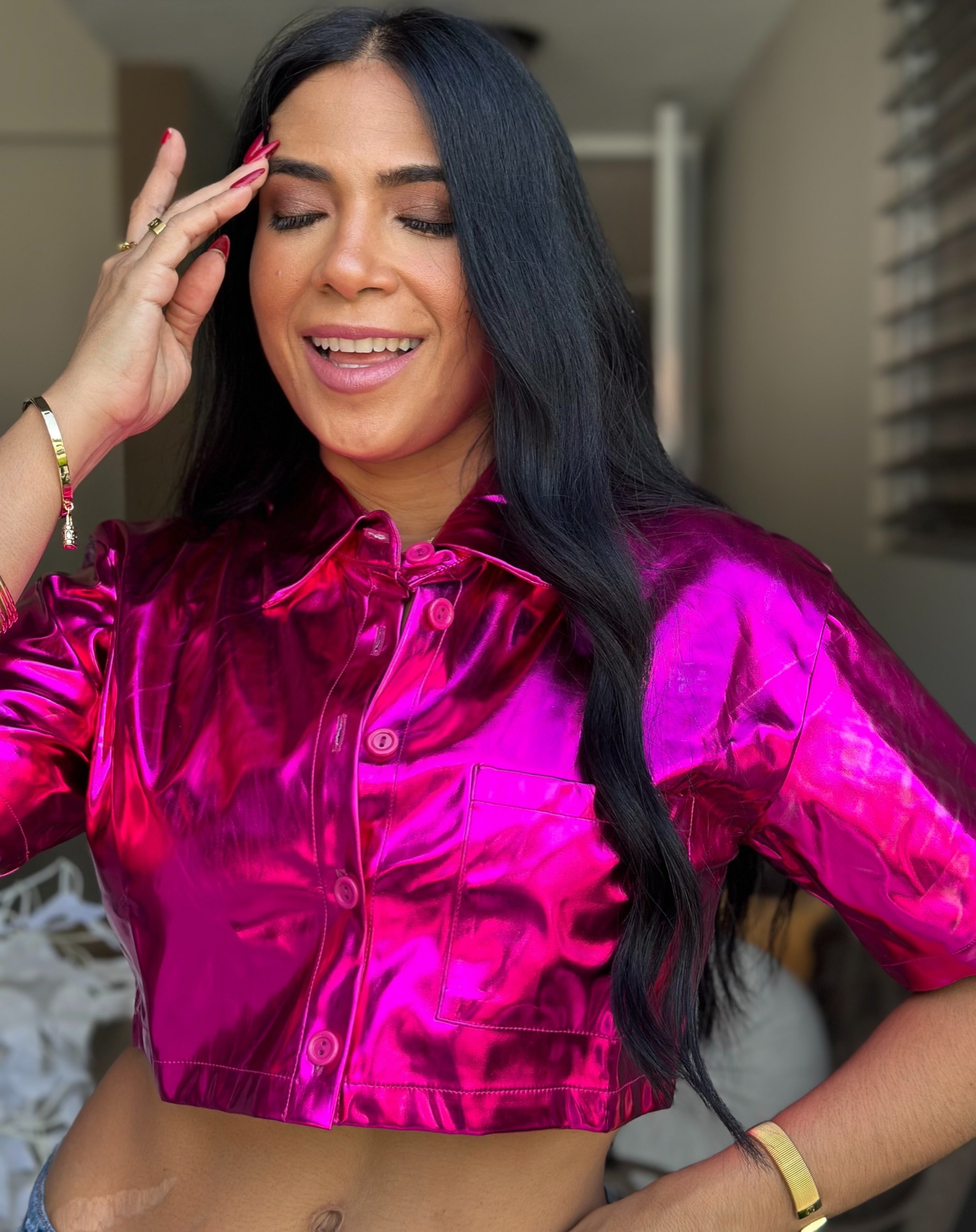 Única Metallic Top