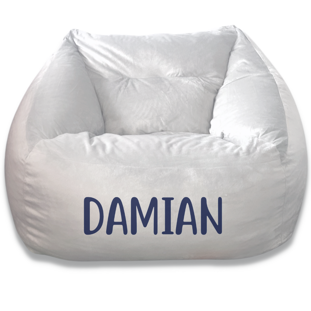 light grey bean bag chair