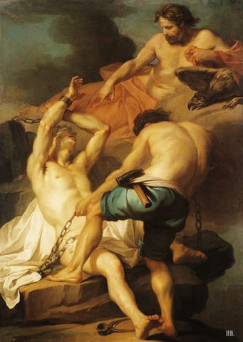 Vulcan chaining Prometheus, Jean Charles Frontier, 1774