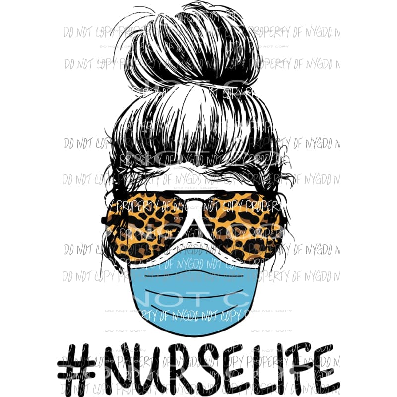 martodesigns - #Nurse Life skull #3 leopard sunglasses mask