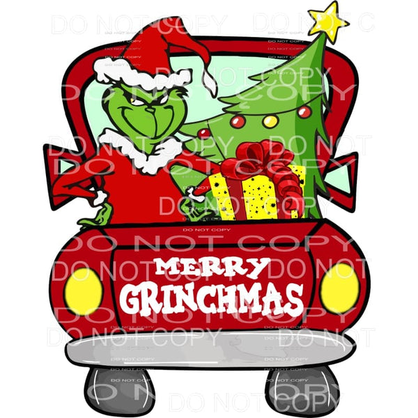 Christmas Grinch red Truck PNG ,Grinchmas Sublimation & DTF T