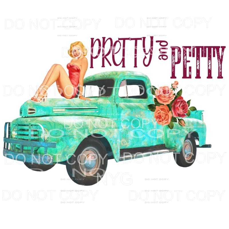 martodesigns - Pretty And Petty Vintage Truck Pinup Girl