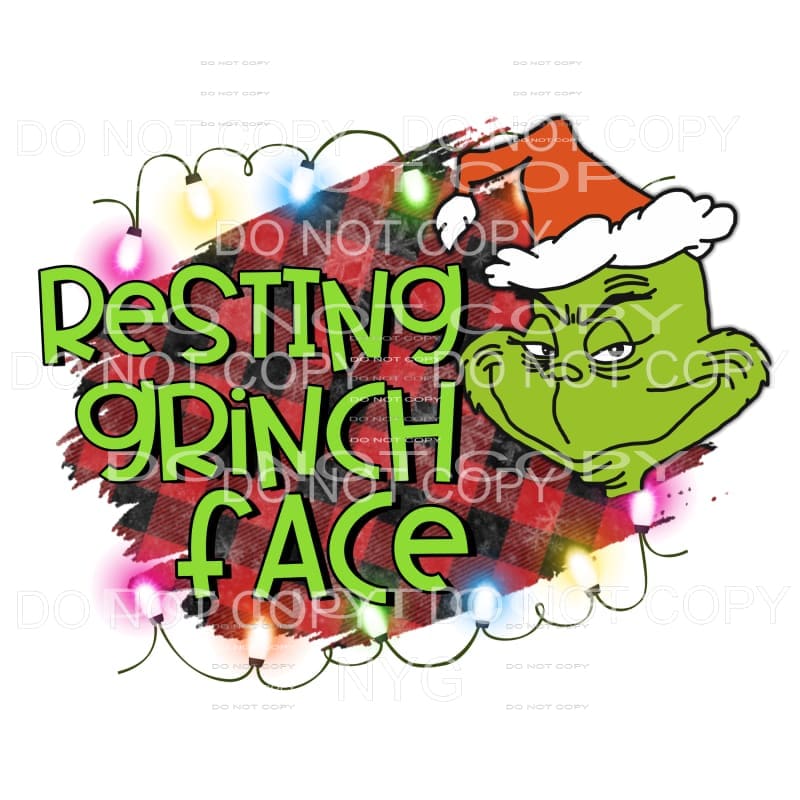 martodesigns - Resting Grinch Face #2 Sublimation transfers