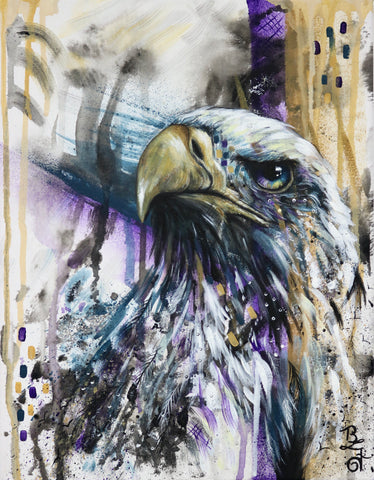 allegiance, eagle painting, eagle abstract, acrylic painting, original artwork, selling at art fairs, realistic eagle art, abstract eagle, Briana Fitzpatrick, Bri Fitzpatrick, @bri_fitzpatrick