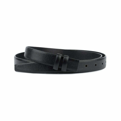 1 inch black leather belt