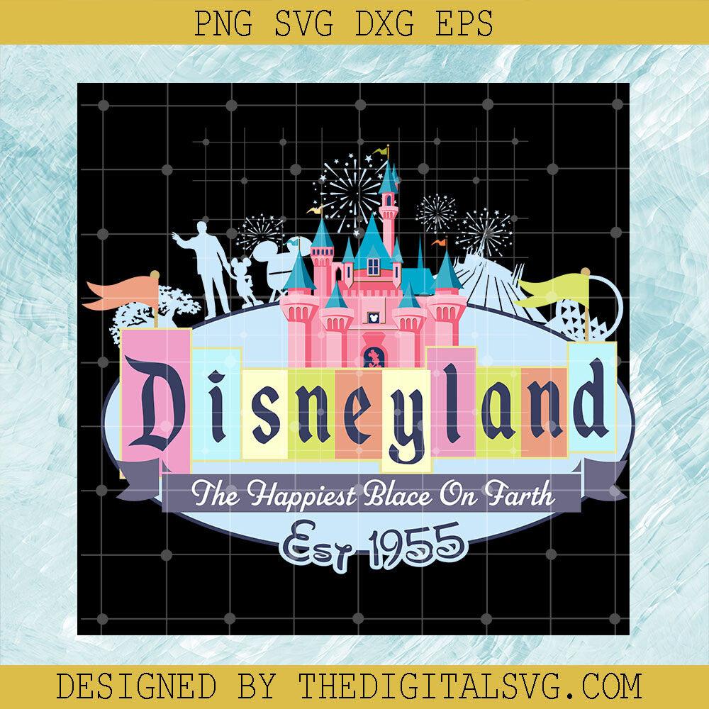 Disneyland The Happiest Place On Earth Svg Disney Castle Svg Disneyl 