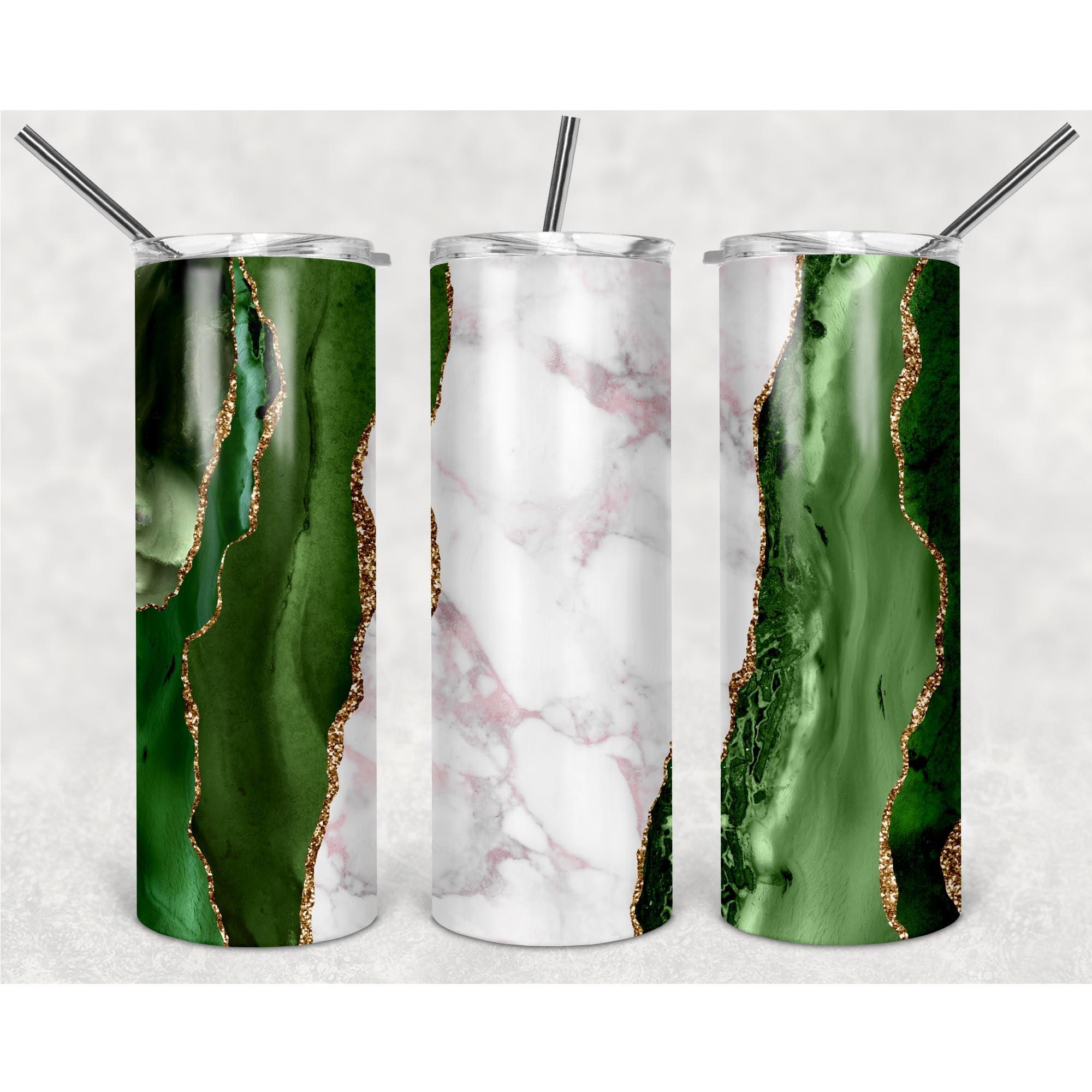 Green Luxury Marble Texture PNG, 20oz Skinny Tumbler Design, Sublimation Designs PNG File - TheDigitalSVG