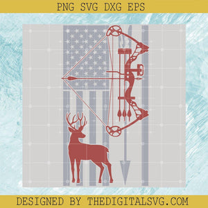 Deer Hunting Svg, Hunting With America Flag Svg, America Flag Svg - TheDigitalSVG