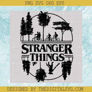 Strager Things with Tree Svg ,Stranger Things Netflix Svg, Stranger Th ...