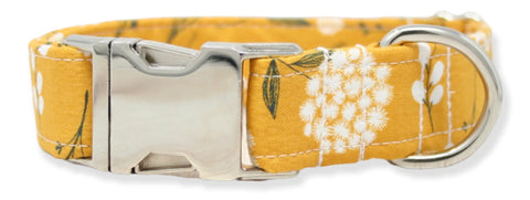 The Oxford Dog Mustard Floral Dog Collar