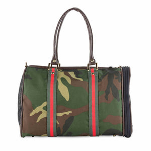 Petote JL Duffel Camo Designer Dog Carrier - DinkyDogClub