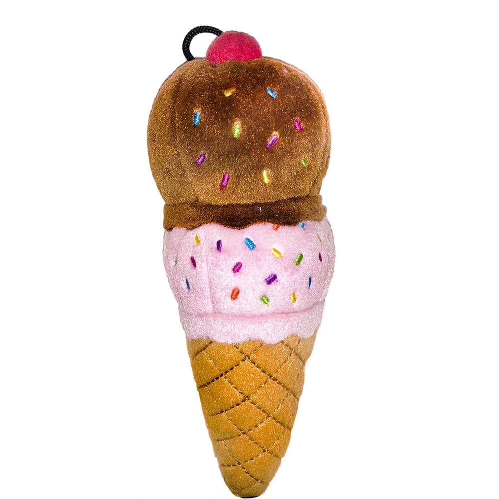 plush ice cream cone dog toy