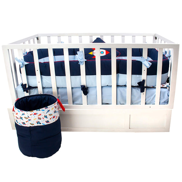 Juego de Cuna Cary Space Baby 6 piezas Azul marino