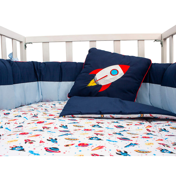 Juego de Cuna Cary Space Baby 6 piezas Azul marino