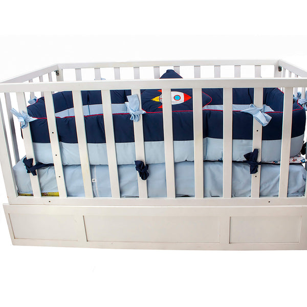 Juego de Cuna Cary Space Baby 6 piezas Azul marino