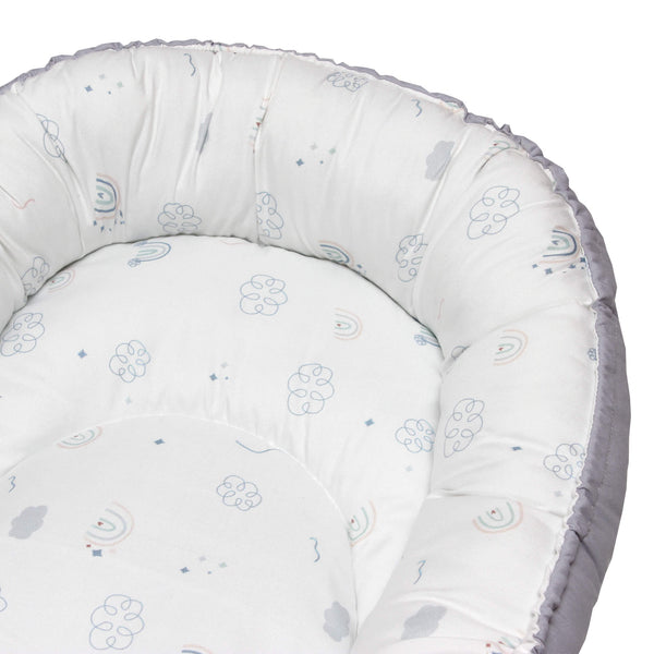 Nido Cama para bebe Cary Abstract Dinos Gris