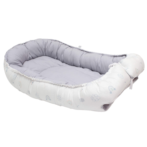 Nido Cama para bebe Cary Abstract Dinos Gris