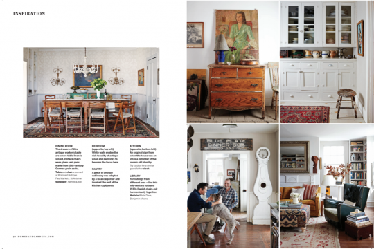 Second page spread | Homes & Gardens UK | Upstate Glory featuring FINCH hudson