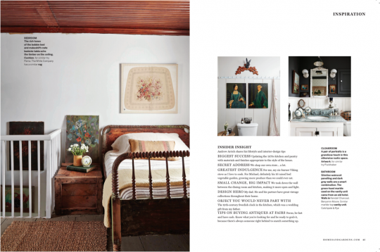 First page spread | Homes & Gardens UK | Upstate Glory featuring FINCH hudson