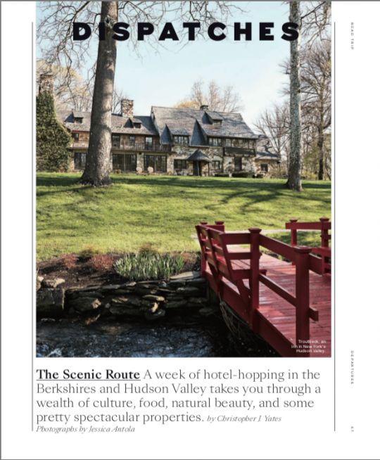 Article Cover | Departures Magazine | Taking the Scenic Route Around Upstate New York Article
