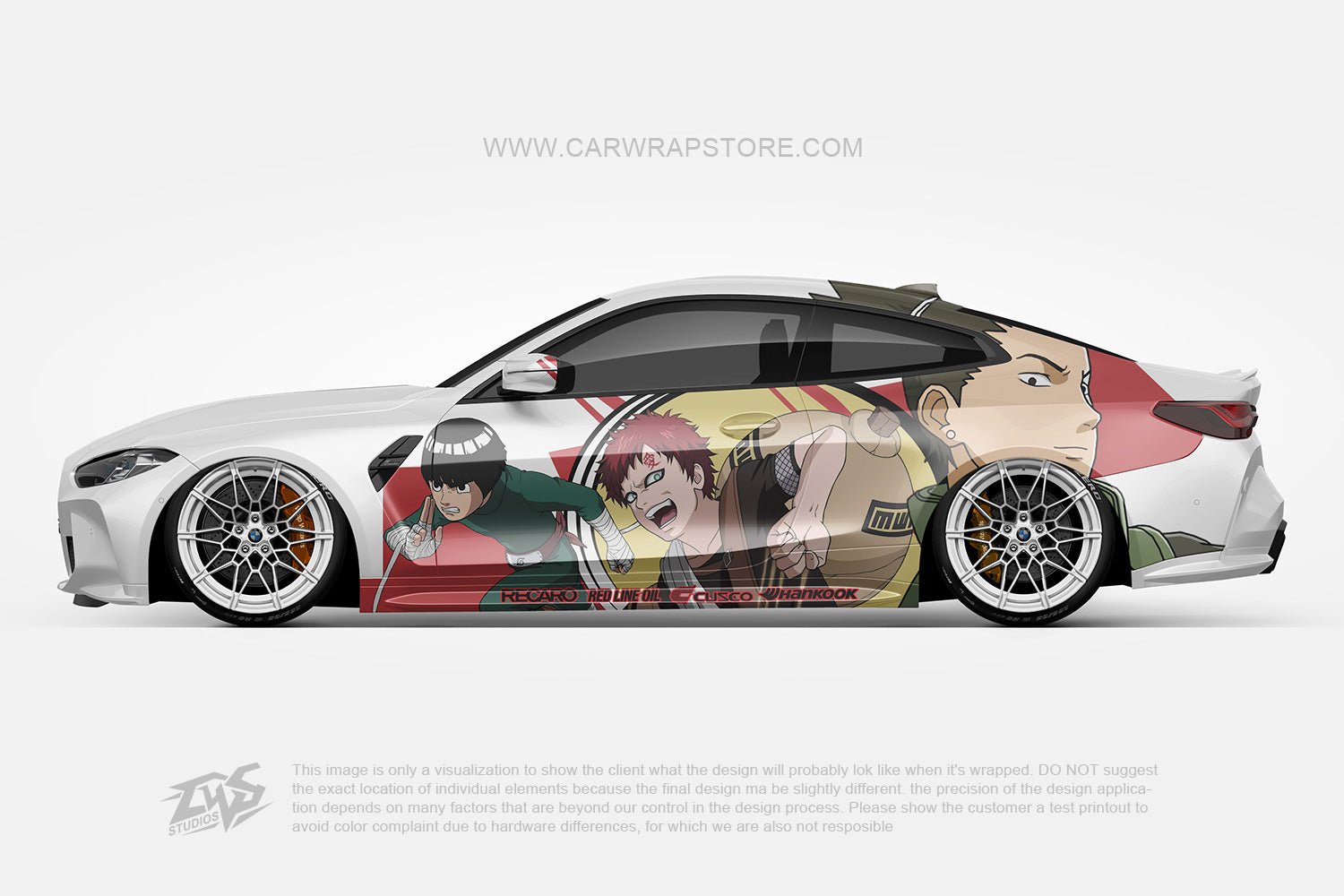 Gaara Rock Lee Nara Shikamaru Naruto ITASHA anime car wrap vinyl stickers  Fit With Any Cars