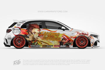 Anime ITASHA Demon Slayer Tanjiro Kamado Nezuko Car Wrap Door Side Sti –  BDSDart