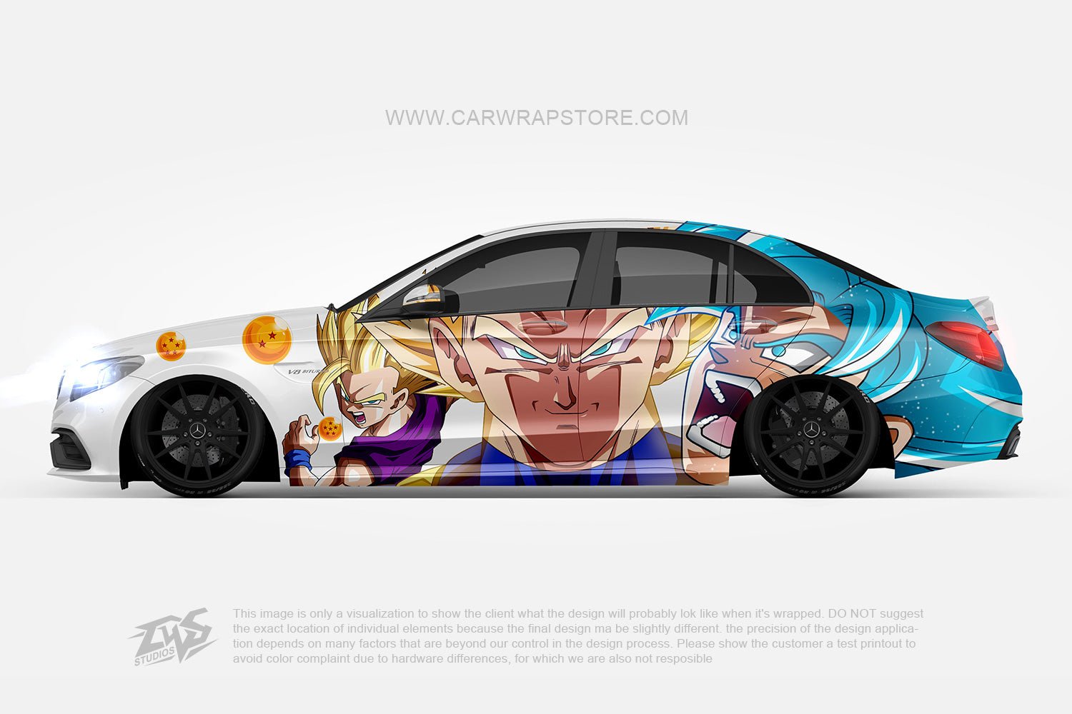 Goku BDZ ITASHA anime car wrap vinyl stickers Fit With Any Cars