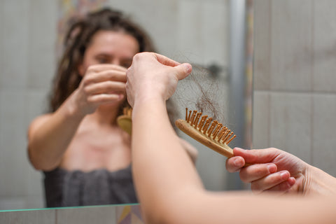 Woman with thinning hair