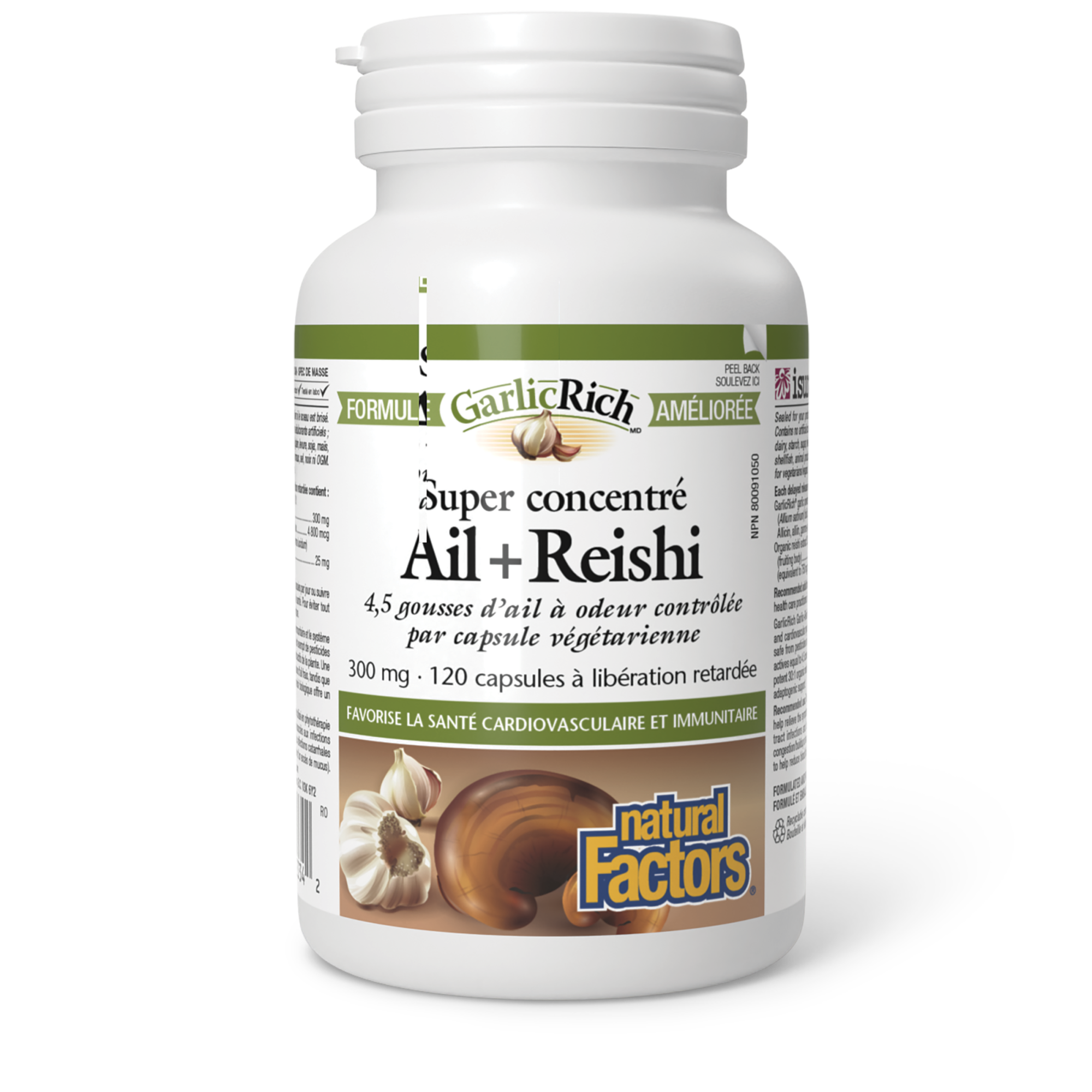 GarlicRich Super concentré Ail+Reishi 300 mg - Natural Factors Canada product image