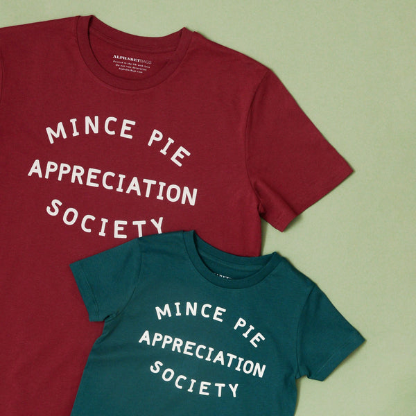 Mince Pie Appreciation Society t-shirt