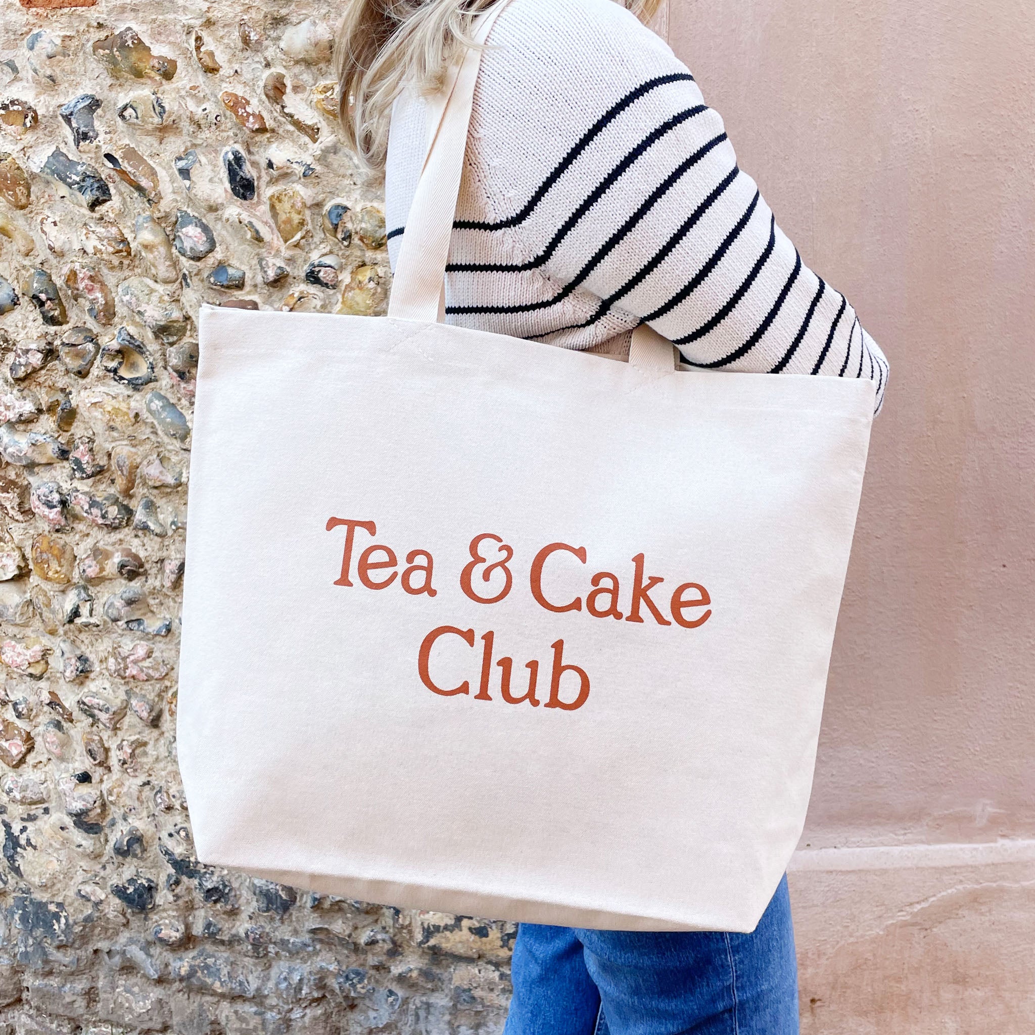 Tea & Cake Club - Big Canvas Tote Bag – Alphabet Bags