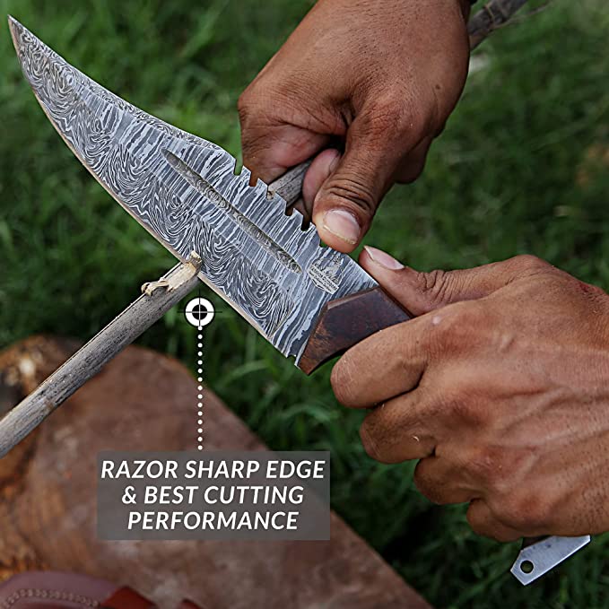 Bowie Knife with Sheath Fixed Blade - Image 2