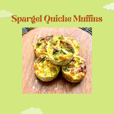 Picture of finished asparagus quiche muffins
