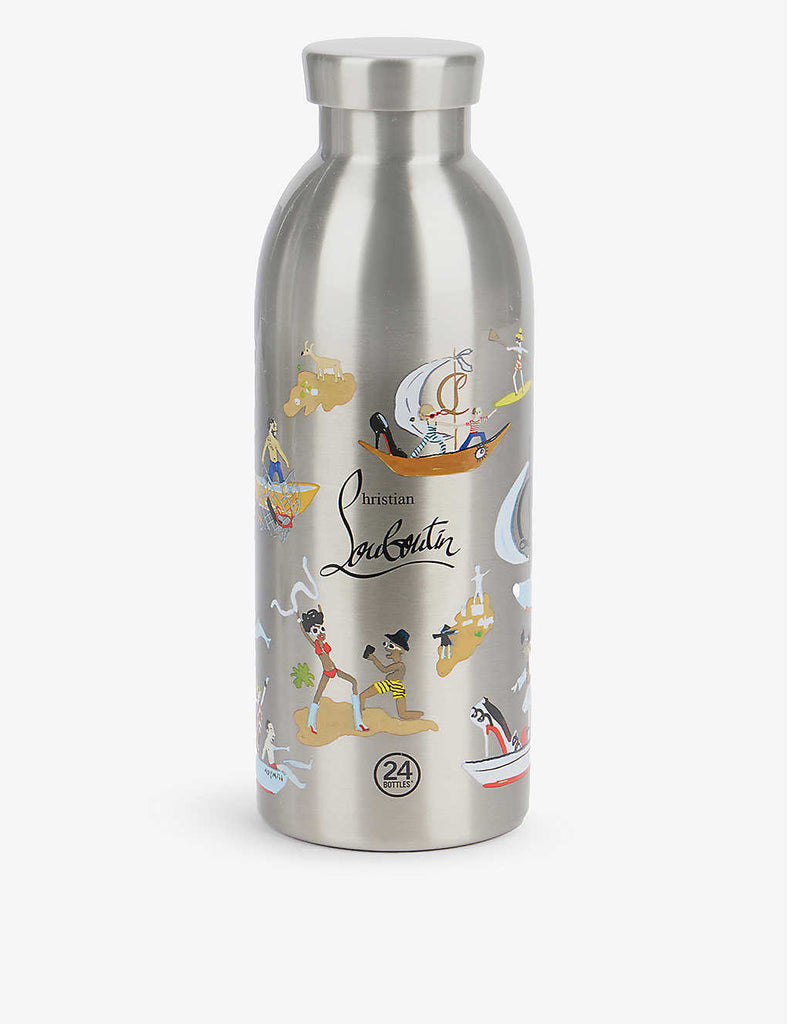 Loubi logo-print stainless-steel water bottle – buyinstor