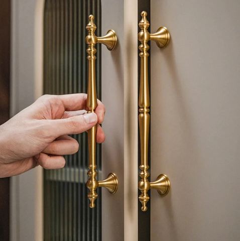 gold pull handles