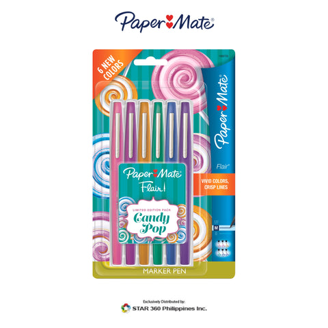 Paper Mate Flair Medium Point Candy Pop 12ct – Star 360