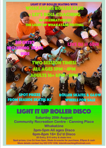 Roller disco August 20th at Community Recreation Centre in Whakatane