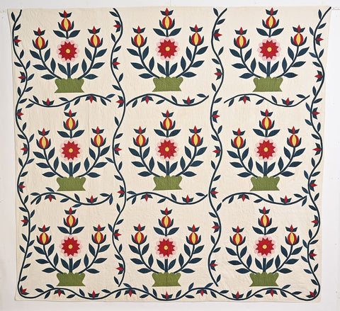 Love Apple Quilt: Circa 1870; New York