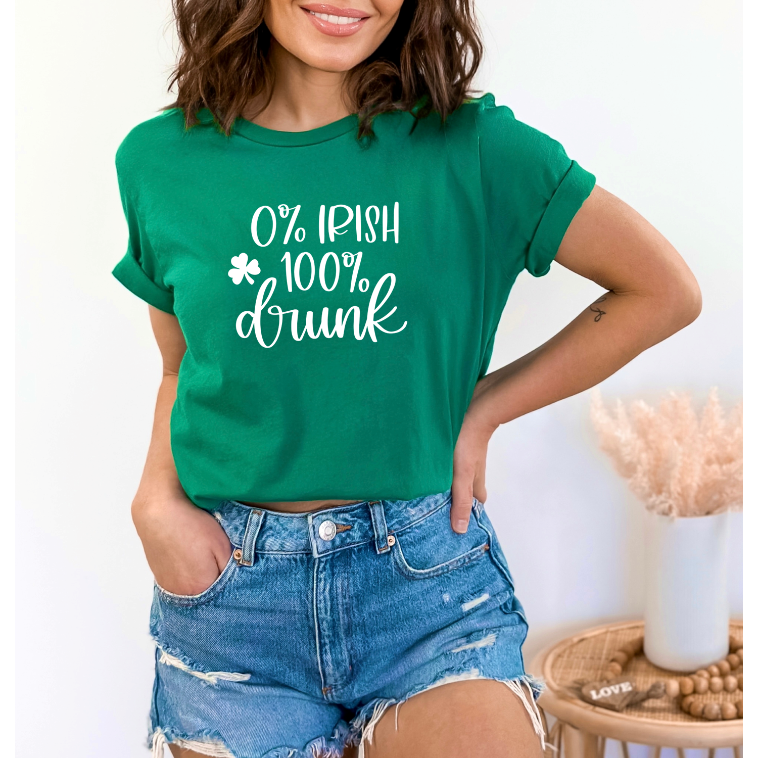 0% Irish.  100% Drunk. - St. Patrick's Day Adult Unisex Soft Tee