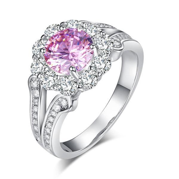 Natural Pink Diamond Ring (Sku R011)