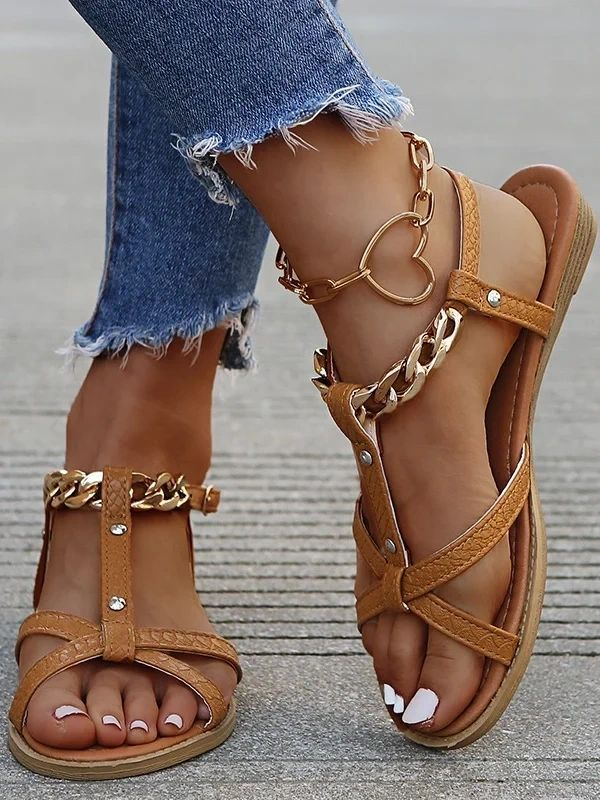 The Roman Chain Style Sandals